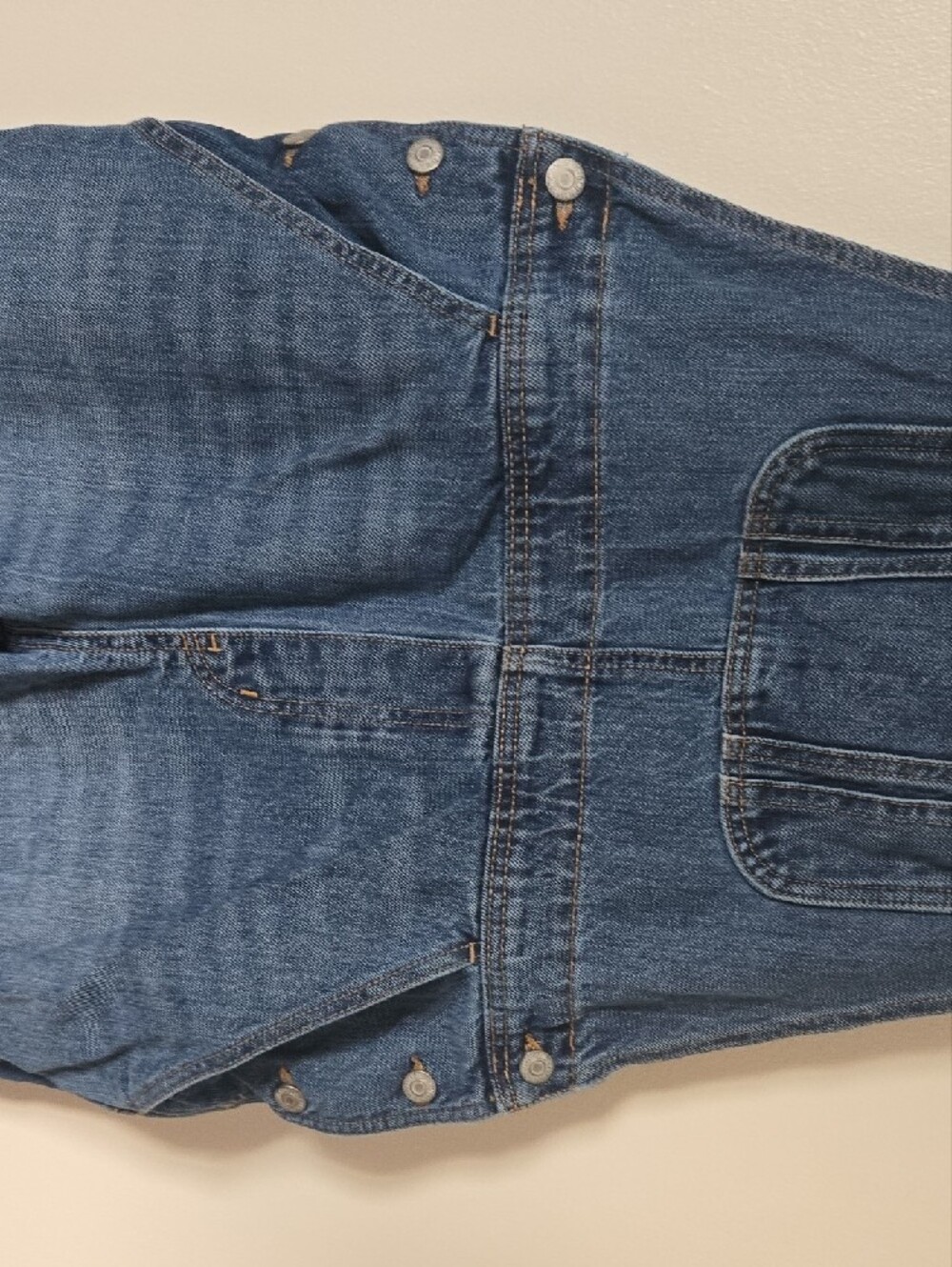 Old Navy Denim Baggy Wide-Leg Overalls - Blue - Picture 4 of 6